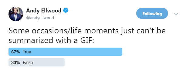 Andy Ellwood's Twitter GIF poll 